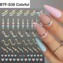 Golden Glam French Nail Art Stickers Chic Geometric Designs Golden Glam French Nail Art Stickers Chic Geometric Designs
