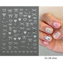 Golden Glam French Nail Art Stickers Chic Geometric Designs Golden Glam French Nail Art Stickers Chic Geometric Designs