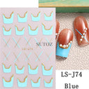 Golden Glam French Nail Art Stickers Chic Geometric Designs Golden Glam French Nail Art Stickers Chic Geometric Designs