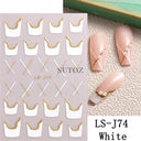 Golden Glam French Nail Art Stickers Chic Geometric Designs Golden Glam French Nail Art Stickers Chic Geometric Designs