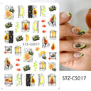 Golden Love Heart Nail Sticker Set for DIY Holographic Art Golden Love Heart Nail Sticker Set for DIY Holographic Art