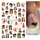 Golden Love Heart Nail Sticker Set for DIY Holographic Art Golden Love Heart Nail Sticker Set for DIY Holographic Art
