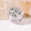 Golden Metallic Nail Art Foil Flakes Kit for DIY Nails Golden Metallic Nail Art Foil Flakes Kit for DIY Nails