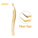 Golden Precision Fiber Tip Eyelash Tweezers Professional Tool Golden Precision Fiber Tip Eyelash Tweezers Professional Tool