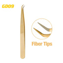 Golden Precision Fiber Tip Eyelash Tweezers Professional Tool Golden Precision Fiber Tip Eyelash Tweezers Professional Tool