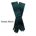 Golden Velvet Long Evening Dress Gloves Retro Elegance Style Golden Velvet Long Evening Dress Gloves Retro Elegance Style