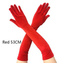 Golden Velvet Long Evening Dress Gloves Retro Elegance Style Golden Velvet Long Evening Dress Gloves Retro Elegance Style