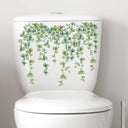 Green Leaves Toilet Sticker Nature Inspired Wall Decals Green Leaves Toilet Sticker Nature Inspired Wall Decals