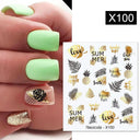 Harunouta Summer Floral Nail Art Decals for Stylish Designs Harunouta Summer Floral Nail Art Decals for Stylish Designs