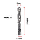 Hex Shank Titanium Plated HSS Tap Drill Bit Set for Metalworking Hex Shank Titanium Plated HSS Tap Drill Bit Set for Metalworking