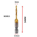 Hex Shank Titanium Plated HSS Tap Drill Bit Set for Metalworking Hex Shank Titanium Plated HSS Tap Drill Bit Set for Metalworking