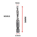 Hex Shank Titanium Plated HSS Tap Drill Bit Set for Metalworking Hex Shank Titanium Plated HSS Tap Drill Bit Set for Metalworking