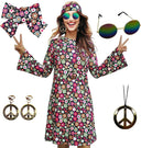 Hippie Disco Dress Set: Vintage Costume Accessories for Women Hippie Disco Dress Set: Vintage Costume Accessories for Women