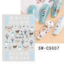 Holiday Nail Art Stickers Snowflakes Holly Santa Bird Holiday Nail Art Stickers Snowflakes Holly Santa Bird