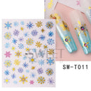 Holiday Nail Art Stickers Snowflakes Holly Santa Bird Holiday Nail Art Stickers Snowflakes Holly Santa Bird