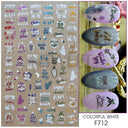 Holiday Nail Art Stickers - Snowflakes, Holly & Santa Bird Holiday Nail Art Stickers - Snowflakes, Holly & Santa Bird