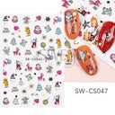 Holiday Nail Art Stickers Snowflakes Holly Santa Bird Holiday Nail Art Stickers Snowflakes Holly Santa Bird