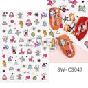 Holiday Nail Art Stickers - Snowflakes, Holly & Santa Bird Holiday Nail Art Stickers - Snowflakes, Holly & Santa Bird