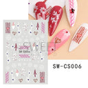 Holiday Nail Art Stickers Snowflakes Holly Santa Bird Holiday Nail Art Stickers Snowflakes Holly Santa Bird