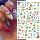Holiday Nail Art Stickers Snowflakes Holly Santa Bird Holiday Nail Art Stickers Snowflakes Holly Santa Bird
