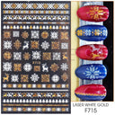 Holiday Nail Art Stickers - Snowflakes, Holly & Santa Bird Holiday Nail Art Stickers - Snowflakes, Holly & Santa Bird