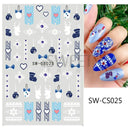 Holiday Nail Art Stickers Snowflakes Holly Santa Bird Holiday Nail Art Stickers Snowflakes Holly Santa Bird