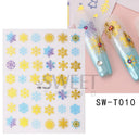 Holiday Nail Art Stickers Snowflakes Holly Santa Bird Holiday Nail Art Stickers Snowflakes Holly Santa Bird