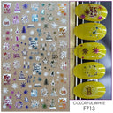 Holiday Nail Art Stickers - Snowflakes, Holly & Santa Bird Holiday Nail Art Stickers - Snowflakes, Holly & Santa Bird