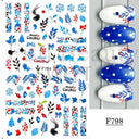 Holiday Nail Art Stickers Snowflakes Holly Santa Bird Holiday Nail Art Stickers Snowflakes Holly Santa Bird