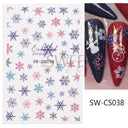 Holiday Nail Art Stickers - Snowflakes, Holly & Santa Bird Holiday Nail Art Stickers - Snowflakes, Holly & Santa Bird