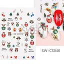 Holiday Nail Art Stickers Snowflakes Holly Santa Bird Holiday Nail Art Stickers Snowflakes Holly Santa Bird