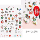 Holiday Nail Art Stickers - Snowflakes, Holly & Santa Bird Holiday Nail Art Stickers - Snowflakes, Holly & Santa Bird