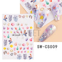 Holiday Nail Art Stickers Snowflakes Holly Santa Bird Holiday Nail Art Stickers Snowflakes Holly Santa Bird