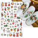 Holiday Nail Art Stickers Snowflakes Holly Santa Bird Holiday Nail Art Stickers Snowflakes Holly Santa Bird