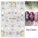 Holiday Nail Art Stickers Snowflakes Holly Santa Bird Holiday Nail Art Stickers Snowflakes Holly Santa Bird
