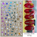 Holiday Nail Art Stickers - Snowflakes, Holly & Santa Bird Holiday Nail Art Stickers - Snowflakes, Holly & Santa Bird