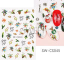Holiday Nail Art Stickers - Snowflakes, Holly & Santa Bird Holiday Nail Art Stickers - Snowflakes, Holly & Santa Bird