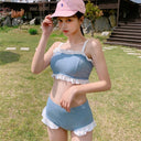Hot Spring Ins Style High Collar Minimalist Women's Swimsuit Hot Spring Ins Style High Collar Minimalist Women's Swimsuit