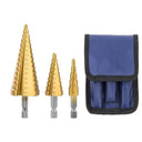 HSS Titanium Coated Step Drill Bit Set Elevate Drilling Game HSS Titanium Coated Step Drill Bit Set Elevate Drilling Game