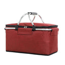 Insulated Folding Picnic Basket for Outdoor Activities Insulated Folding Picnic Basket for Outdoor Activities