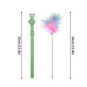 Interactive Cat Teaser Stick Collar Game & Feather Toys Fun Interactive Cat Teaser Stick Collar Game & Feather Toys Fun