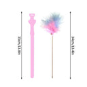 Interactive Cat Teaser Stick Collar Game & Feather Toys Fun Interactive Cat Teaser Stick Collar Game & Feather Toys Fun