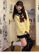 Japanese College Style Knit Cardigan Trendy JK Uniform Fall Japanese College Style Knit Cardigan Trendy JK Uniform Fall