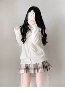 Japanese College Style Knit Cardigan Trendy JK Uniform Fall Japanese College Style Knit Cardigan Trendy JK Uniform Fall