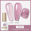 Jelly Nude Gel Polish Stylish Semi-Transparent Nail Color Jelly Nude Gel Polish Stylish Semi-Transparent Nail Color