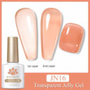 Jelly Nude Gel Polish Stylish Semi-Transparent Nail Color Jelly Nude Gel Polish Stylish Semi-Transparent Nail Color