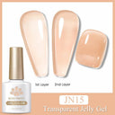 Jelly Nude Gel Polish Stylish Semi-Transparent Nail Color Jelly Nude Gel Polish Stylish Semi-Transparent Nail Color