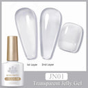 Jelly Nude Gel Polish Stylish Semi-Transparent Nail Color Jelly Nude Gel Polish Stylish Semi-Transparent Nail Color