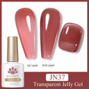 Jelly Nude Gel Polish Stylish Semi-Transparent Nail Color Jelly Nude Gel Polish Stylish Semi-Transparent Nail Color