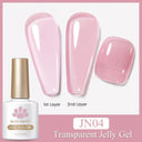 Jelly Nude Gel Polish Stylish Semi-Transparent Nail Color Jelly Nude Gel Polish Stylish Semi-Transparent Nail Color
